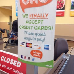 breaking news: aldi now accepts credit cards! Amex too!