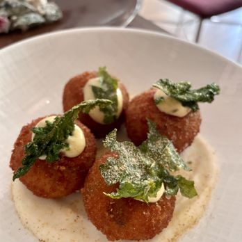Persimmon - Braised greens croquettas - New American Near Me - Providence, Rhode Island
