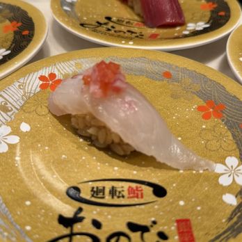Kaiten Sushi Ginza Onodera Hawaii - Oil soy tai snapper with fresh salsa - Conveyor Belt Sushi Near Me - Honolulu, Hawaii