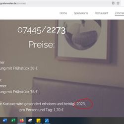 Gaststätte Linde - Kurtaxe 2023 ;)