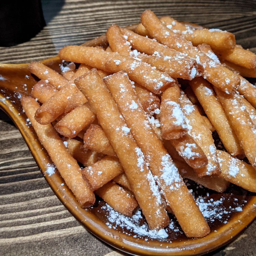 28th St. Pit & Pub - Funnel cake fries! Wow! So good. Great for sharing. And this was less messy. - Barbeque Near Me - Ocean City, Maryland 28th St. Pit & Pub - Funnel cake fries! Wow! So good. Great for sharing. And this was less messy. - Barbeque Near Me - Ocean City, Maryland