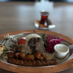 Marash Turkish Cuisine - Mixed Grill Platter and Turkish Tea