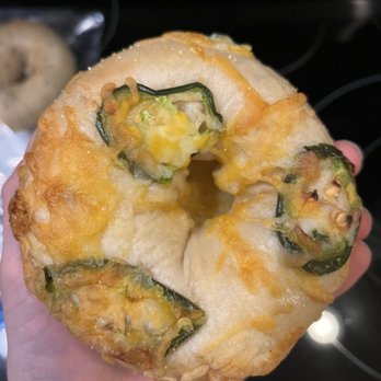 A.M. Bagel - Jalapeño Cheddar Bagel - Bagels Near Me - Derby, Connecticut A.M. Bagel - Jalapeño Cheddar Bagel - Bagels Near Me - Derby, Connecticut