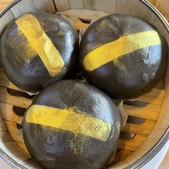 One More Bite Dumpling House - Black Golden egg custard bun - Shanghainese Near Me - San Marcos, California