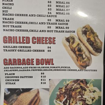 The Garbage Pit - Menu as of 6/27/2026 - Burgers Near Me - DuBois, Pennsylvania