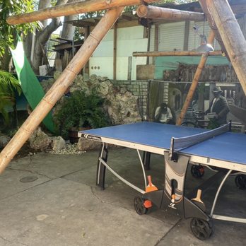 Blue Heaven - Ping pong table in the outdoor waiting room across from Blue Heaven establishment. - Breakfast & Brunch Near Me - Key West, Florida