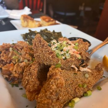 Wilson’s - Fried catfish, collards and black eyed pea jambalaya - Music Venues Near Me - Hi-Nella, New Jersey Wilson’s - Fried catfish, collards and black eyed pea jambalaya - Music Venues Near Me - Hi-Nella, New Jersey