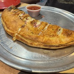 Calzone with ham.