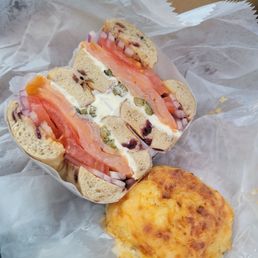 Lox Bagel Sandwich + Hash Brown Lox Bagel Sandwich + Hash Brown