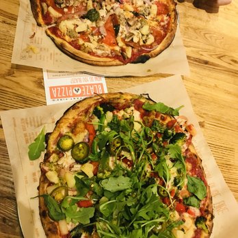Blaze Pizza - Green Stripe pizza and Meat Lover's pizza - Salad Near Me - Storrs, Connecticut Blaze Pizza - Green Stripe pizza and Meat Lover's pizza - Salad Near Me - Storrs, Connecticut