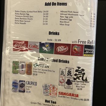 Sato Ramen House - Menu - Ramen Near Me - Pasadena, California