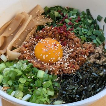 Kajiken - Homura Aburasoba: spicy minced pork was great! Actually pretty spicy so order with caution - Japanese Near Me - San Mateo, California Kajiken - Homura Aburasoba: spicy minced pork was great! Actually pretty spicy so order with caution - Japanese Near Me - San Mateo, California