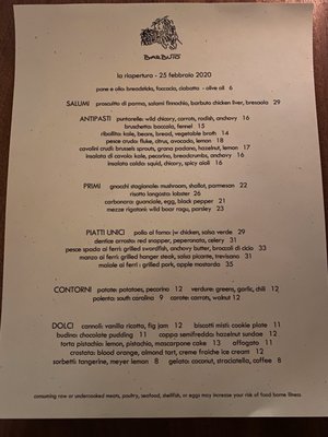 Menu photo 8 Barbuto New York, NY