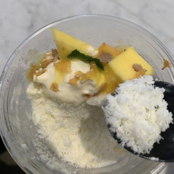 Semicolon Cafe - Mango Bingsoo $8- soft yummy snow falling ice. - Coffee & Tea Near Me - Bellevue, Washington Semicolon Cafe - Mango Bingsoo $8- soft yummy snow falling ice. - Coffee & Tea Near Me - Bellevue, Washington