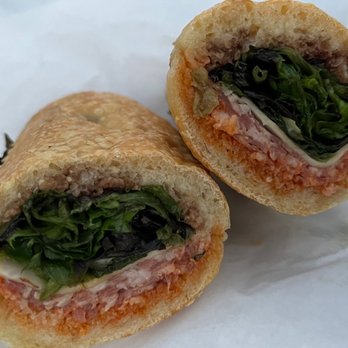 All About the Bread - Milan Salami Sandwich.  It's good but had far too much salad for my taste. - Sandwiches Near Me - Los Angeles, California