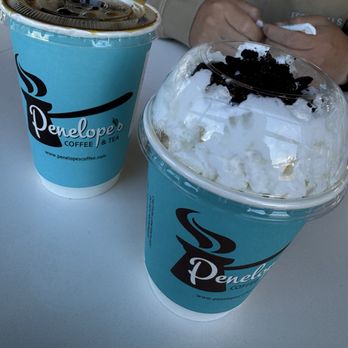 Penelope's Coffee & Tea - Cold brew and cookie monster latte with oat milk - Coffee & Tea Near Me - Daly City, California Penelope's Coffee & Tea - Cold brew and cookie monster latte with oat milk - Coffee & Tea Near Me - Daly City, California