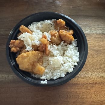Teriyaki Madness - This is a junior Orange Chicken Bowl. Barely any chicken at all - Japanese Near Me - Pleasanton, California Teriyaki Madness - This is a junior Orange Chicken Bowl. Barely any chicken at all - Japanese Near Me - Pleasanton, California