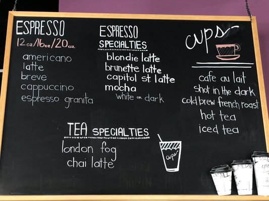 Menu photo 3 Cups Espresso Cafe Madison, MS