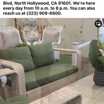 Backyard Space - Called the number on their ad and the store was closed at 5 pm. - Outdoor Furniture Stores Near Me - North Hollywood, California Backyard Space - Called the number on their ad and the store was closed at 5 pm. - Outdoor Furniture Stores Near Me - North Hollywood, California