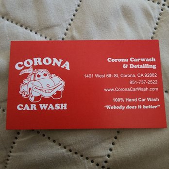 Corona Car Wash - Loyalty card. 10th wash is free or $10 off. I had been there five other times and didn't even know it existed. Unless it's new as of 2023. - Car Wash Near Me - Corona, California Corona Car Wash - Loyalty card. 10th wash is free or $10 off. I had been there five other times and didn't even know it existed. Unless it's new as of 2023. - Car Wash Near Me - Corona, California