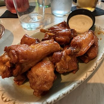 The Shelby - Hot and honey chicken wings with ranch - New American Near Me - Allentown, Pennsylvania The Shelby - Hot and honey chicken wings with ranch - New American Near Me - Allentown, Pennsylvania