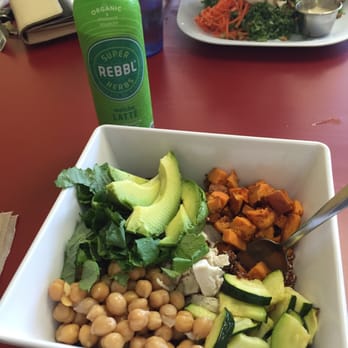 Healthy Creations Cafe - Quinoa Bowl, Kale Salad, and REBBL Matcha Latte. Yummmmm - Gluten-Free Near Me - Encinitas, California Healthy Creations Cafe - Quinoa Bowl, Kale Salad, and REBBL Matcha Latte. Yummmmm - Gluten-Free Near Me - Encinitas, California