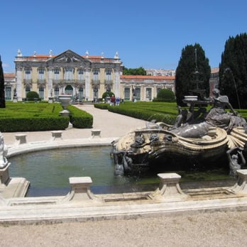 Palácio Nacional de Queluz - The main part of the palace, seen from a fountain in the beautiful landscaped gardens. - Museums Near Me - Sintra, 11