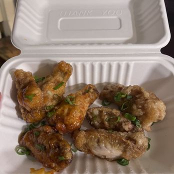 Spark Social SF - Vietnamese Sticky Wings (left side is the regular/ mild spicy and the right side are the non-spicy) - Food Trucks Near Me - San Francisco, California