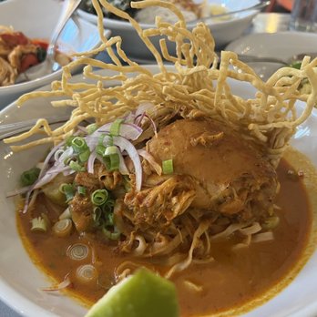 Baan Siam - Khao soi chicken. As good as it looks. Spice level was totally manageable. - Thai Near Me - Washington, DC, District of Columbia