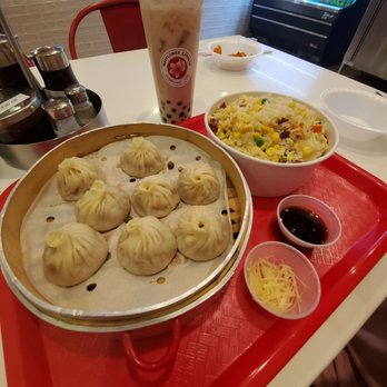 Mayflower Dumpling Express - Pork and shrimp XLB House fried rice House milk tea with boba - Dim Sum Near Me - Anaheim, California Mayflower Dumpling Express - Pork and shrimp XLB House fried rice House milk tea with boba - Dim Sum Near Me - Anaheim, California