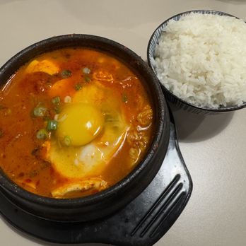 Dami Sushi & Korean Restaurant - Kimchi & pork spicy soft tofu stew with rice~ - Sushi Bars Near Me - Vancouver, British Columbia Dami Sushi & Korean Restaurant - Kimchi & pork spicy soft tofu stew with rice~ - Sushi Bars Near Me - Vancouver, British Columbia