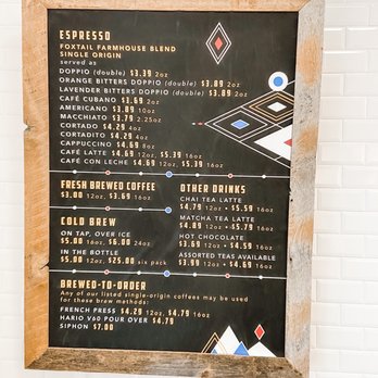 Foxtail Coffee - A bit limited menu - Coffee & Tea Near Me - Orlando, Florida