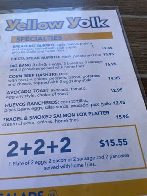 Menu photo 4 Yellow Yolk Pompano Pompano Beach, FL