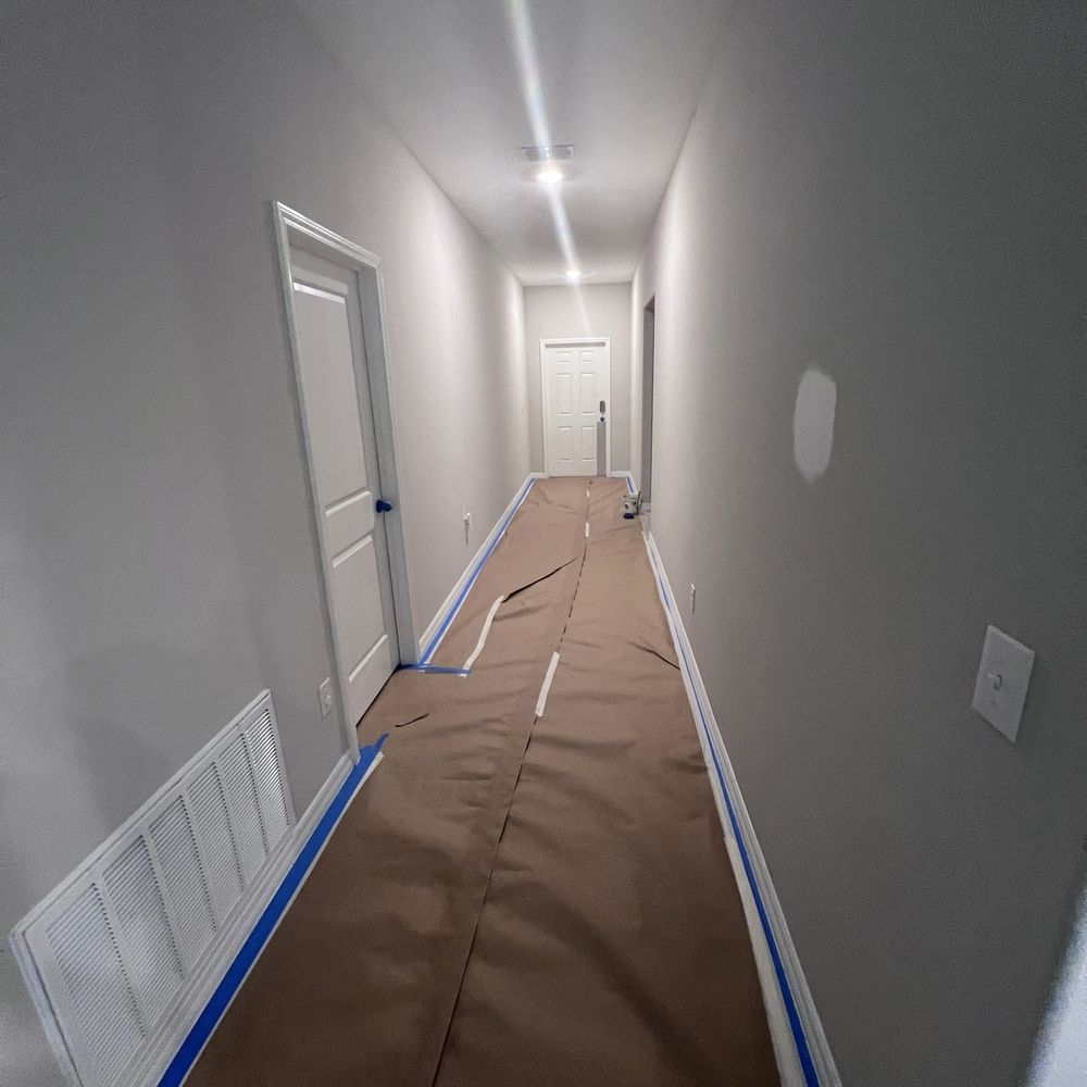 LHR Painting - Foyer/hallway in process of being painted - Painters Near Me LHR Painting - Foyer/hallway in process of being painted - Painters Near Me