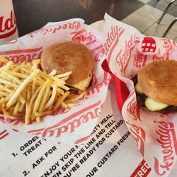 Freddy’s Frozen Custard & Steakburgers - Jalepeno burger with fries and the original double. Delish!