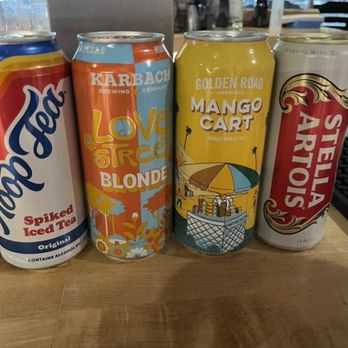 Globe Life Field - Some of the canned beverage options - Stadiums & Arenas Near Me - Arlington, Texas