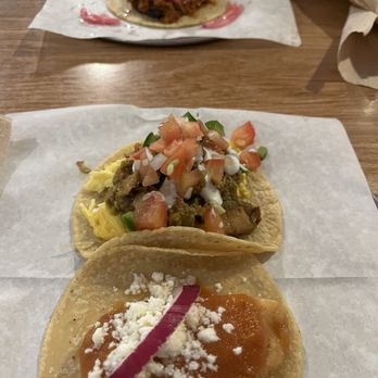 Guisados - Chile relleno taco and Chuleta Breakfast Taco... both were really good! - Seafood Near Me - Hermosa Beach, California