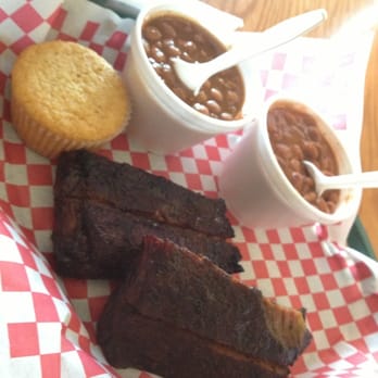 Black Eyed Pig BBQ - Rib lunch + 2 sides and cornbread. - Barbeque Near Me - Naples, Florida