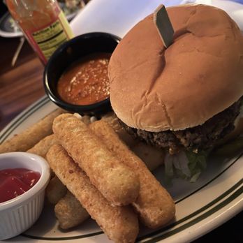 The Daily Tavern - Burger with mozzarella sticks - New American Near Me - Charlotte, North Carolina