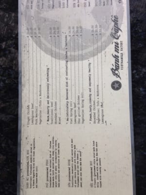 Menu photo 2 Bahn Mi Caphe Hamilton, WKO