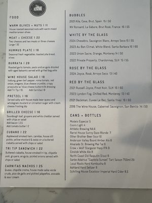 Menu photo 1 The Wine House Carmel Valley, CA Menu photo 1 The Wine House Carmel Valley, CA
