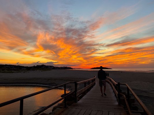 Photo of Good Harbor Beach - Gloucester, MA, US. Fire in the sky. Awesome sunrise spot!