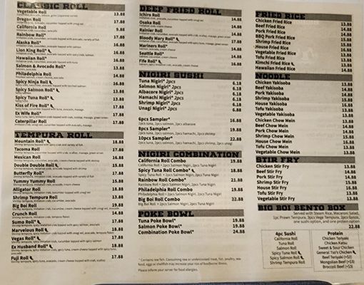 Menu photo 1 Big Boi Fife, WA