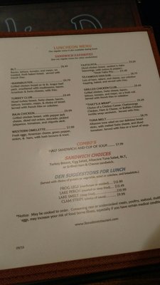 Menu photo 7 Lion's Den Restaurant Waterford Township, MI