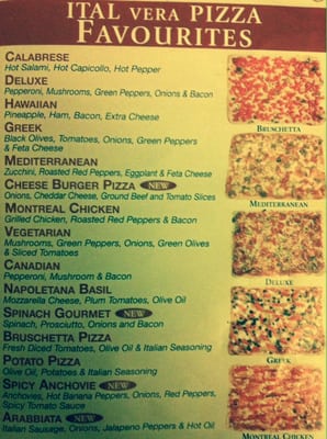 Menu photo 2 Ital Vera Pizza Woodbridge, ON Menu photo 2 Ital Vera Pizza Woodbridge, ON