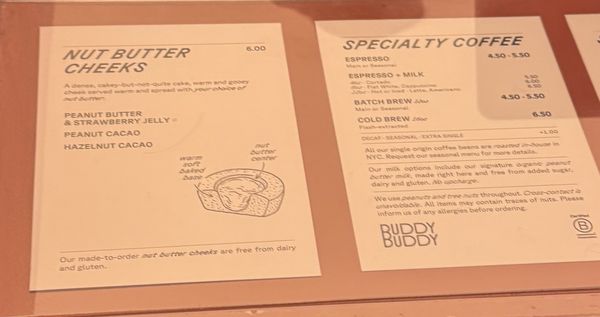 Menu photo 6 Buddy Buddy New York, NY