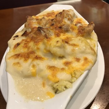 MY Restaurant - Cheese baked fish filet and chicken over rice (rice is fried rice) - Hong Kong Style Cafe Near Me - Markham, Ontario MY Restaurant - Cheese baked fish filet and chicken over rice (rice is fried rice) - Hong Kong Style Cafe Near Me - Markham, Ontario