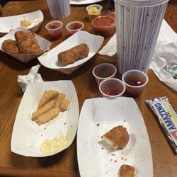 Mozzarella sticks, French fries