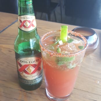 Panxa Cocina - Michelada with  Dos Equis - Cocktail Bars Near Me - Long Beach, California
