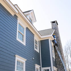 North East Remodeling Group - James Hardie siding ("Evening Blue") - Westchester, NY Job.
